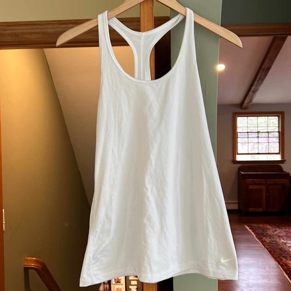 White Nike exercise top